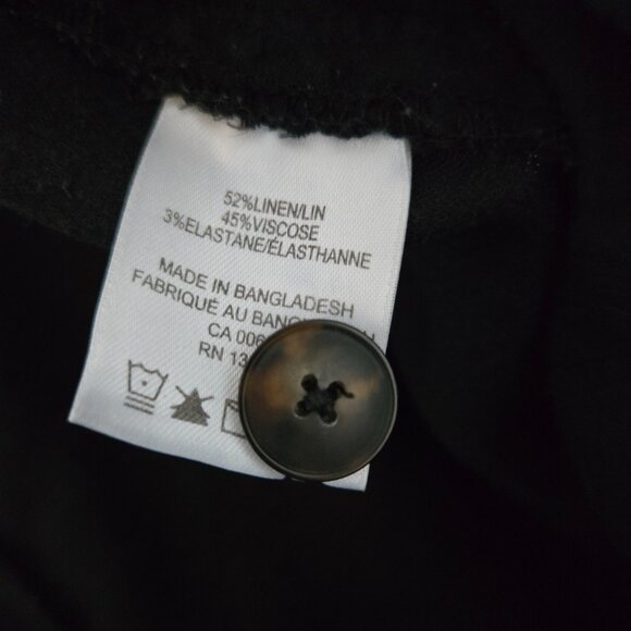 Reitmans Black Linen Blend Cropped Pants - Size 20P - Picture 5 of 5
